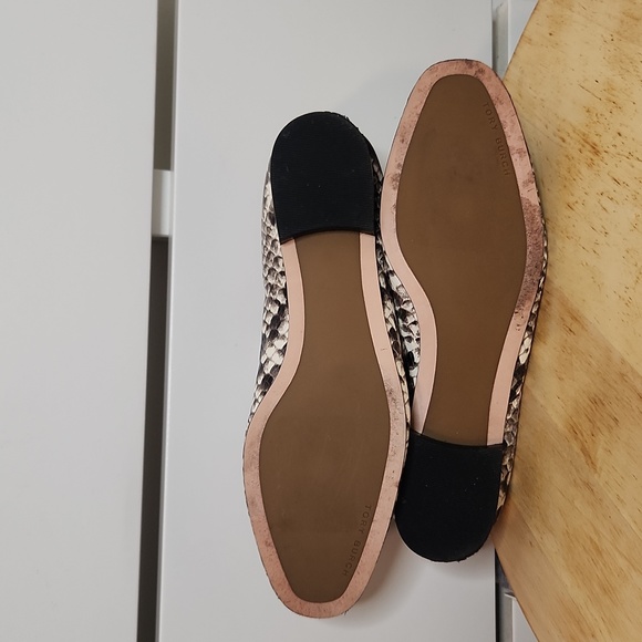 Tory Burch Women's Kira Embossed Stretch Loafer Warm Roccia Size 7 cream black - Picture 9 of 12